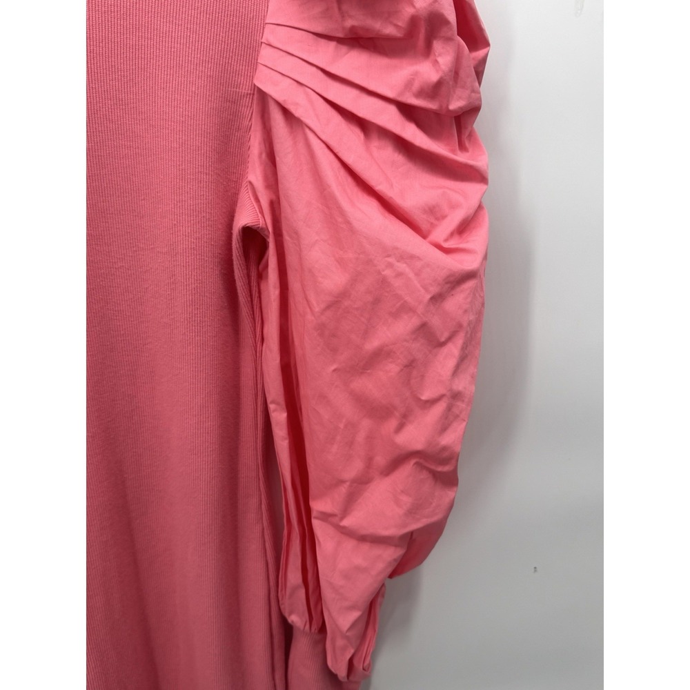 Fashion nova Puff Long Sleeve T Shirt Dress Short Hot Pink Sz XL Barbiecore NWOT - Picture 4 of 11